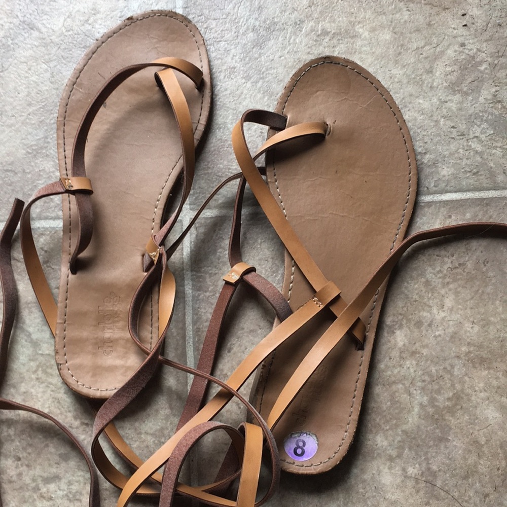 Charlotte Russe tie up sandals